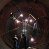 Current meter installation on the 7 m penstock for Francis turbine